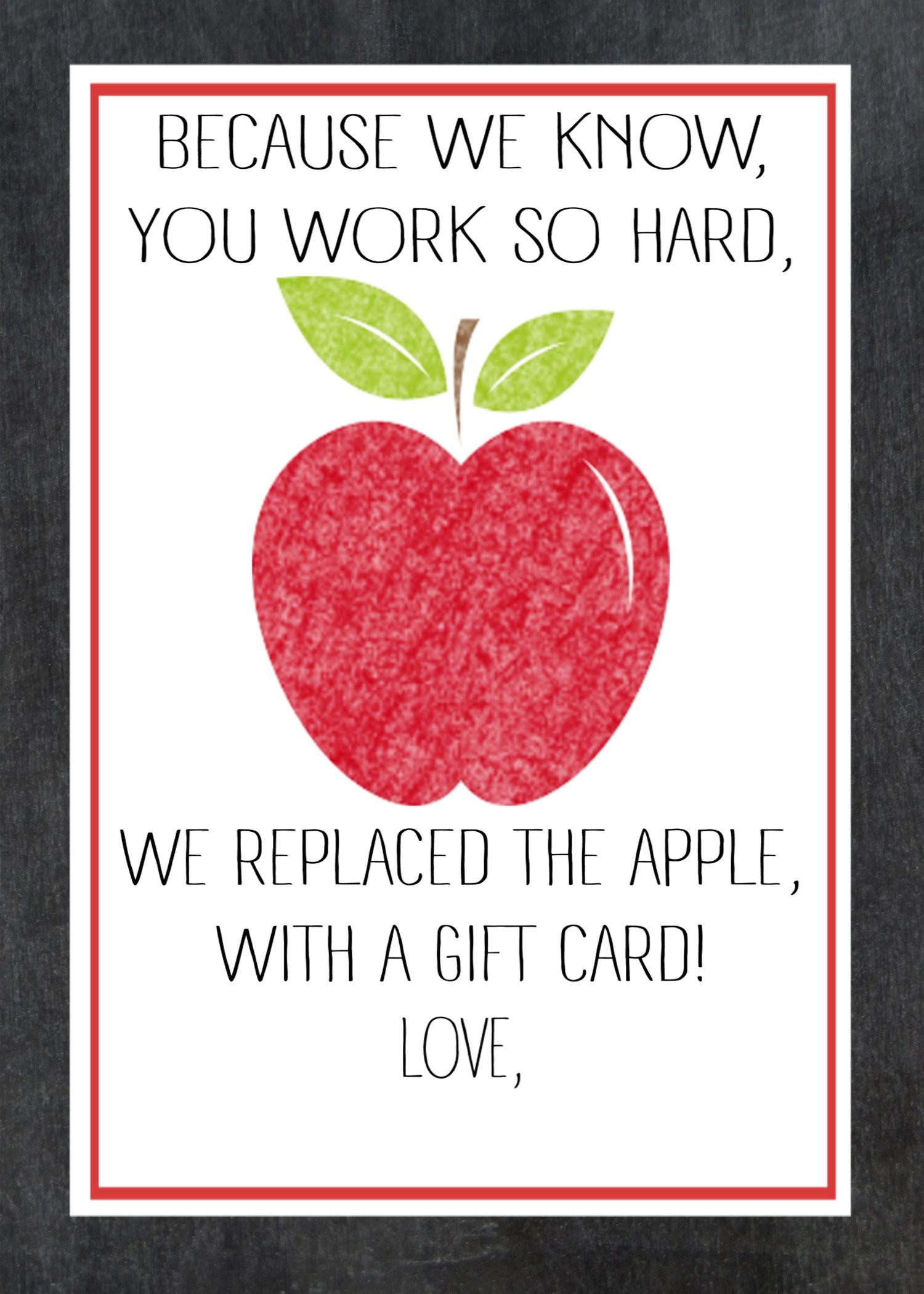 Apple Gift Card Printable