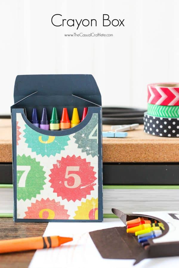 DIY Crayon Box with Scrapbook Paper