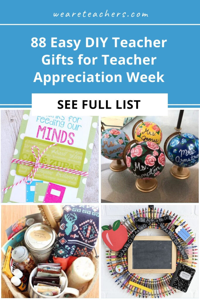 DIY Teacher Gifts for Teacher Appreciation Week