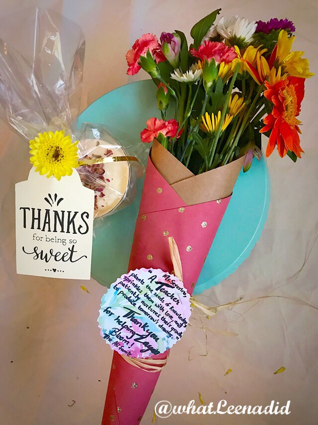 Personalized Teacher Gift Bag with School Supplies
