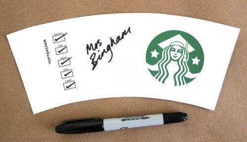Starbucks gift card with coffee beans