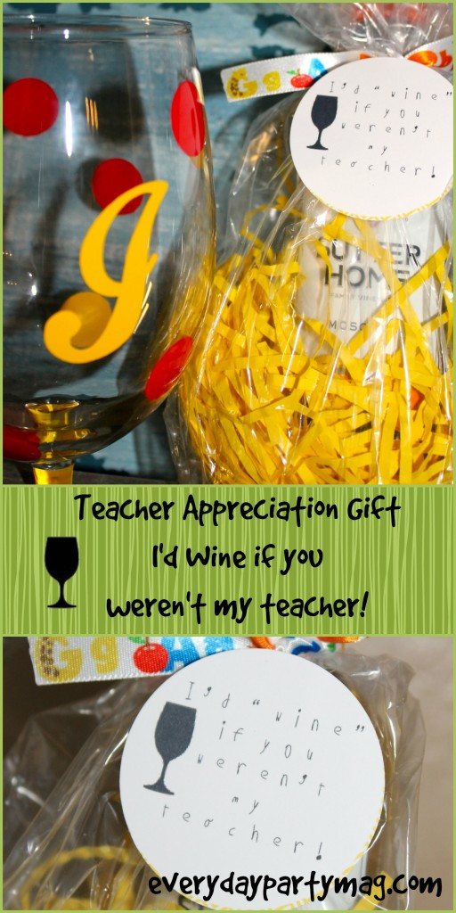 Teacher Appreciation Gift Tag with Wine