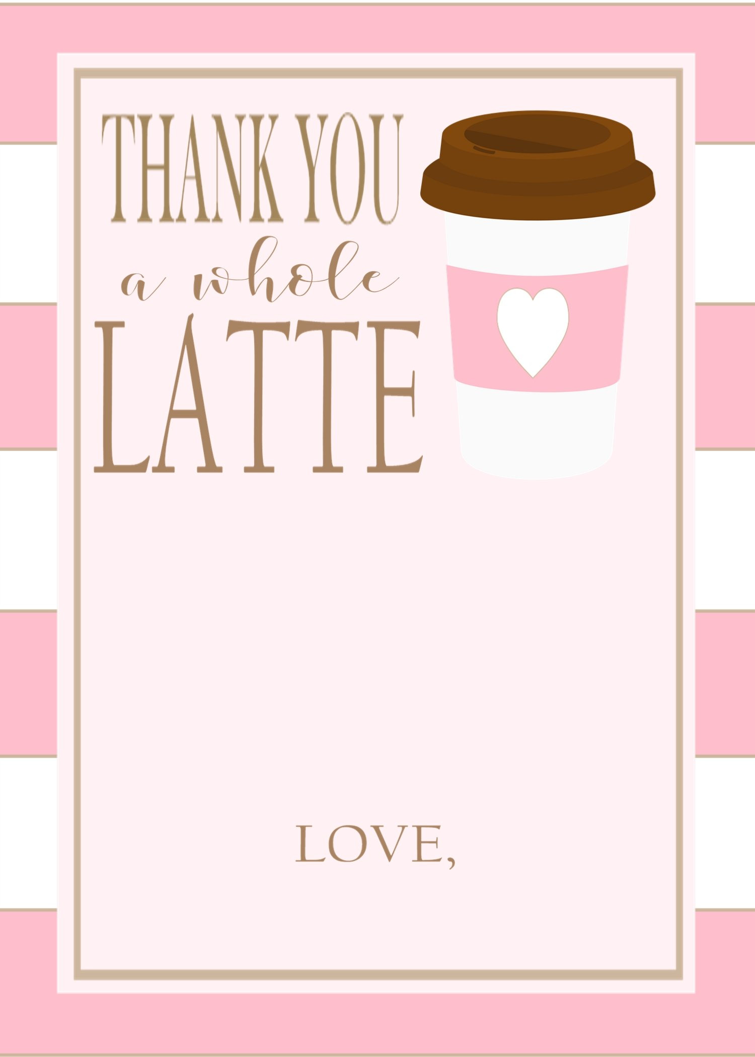Thanks a Latte Gift Card Holder